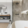 TWG SPA Nestis Nassraumplatte 0497 MT Stonehenge - 3340 IM Gypsum Marone – Bild 6