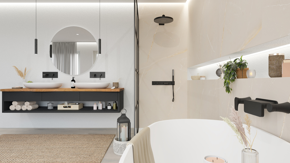 TWG SPA Nestis Nassraumplatte 0670 RM Olivin - 0836 RM Lagos – Bild 9