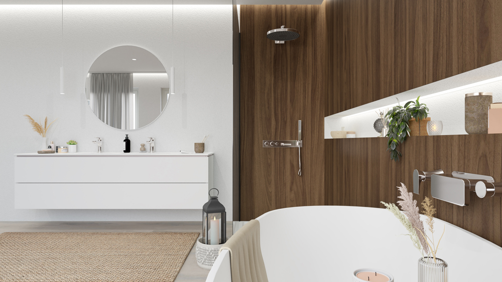 TWG SPA Nestis Nassraumplatte 4035 NI Noce Pavia - 4052 MI Rovere Maine – Bild 6