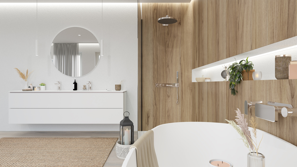 TWG SPA Nestis Nassraumplatte 4035 NI Noce Pavia - 4052 MI Rovere Maine – Bild 8