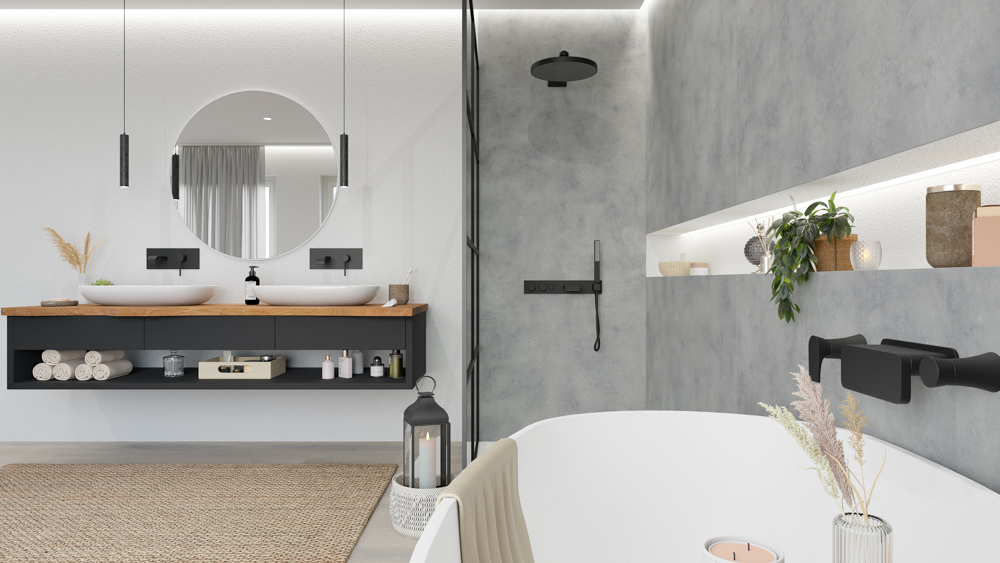 TWG SPA Nestis Nassraumplatte F 76001 ML Loftec - S 63028 SM Nero Portoro – Bild 6