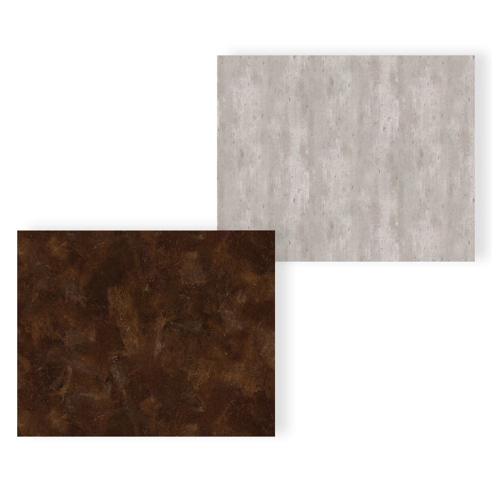 TWG SPA Nestis Nassraumplatte F 76026 CR Ceramico Rost - S 60036 SX Classic Beton