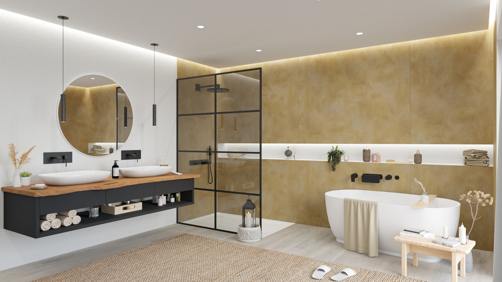 TWG SPA Nestis Nassraumplatte F 76110 SD Kito Bronze - S 64011 SD Deep Slate – Bild 5