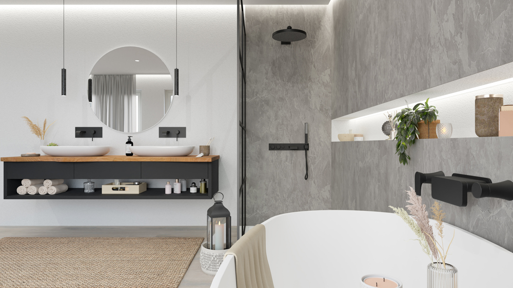 TWG SPA Nestis Nassraumplatte F 76110 SD Kito Bronze - S 64011 SD Deep Slate – Bild 8