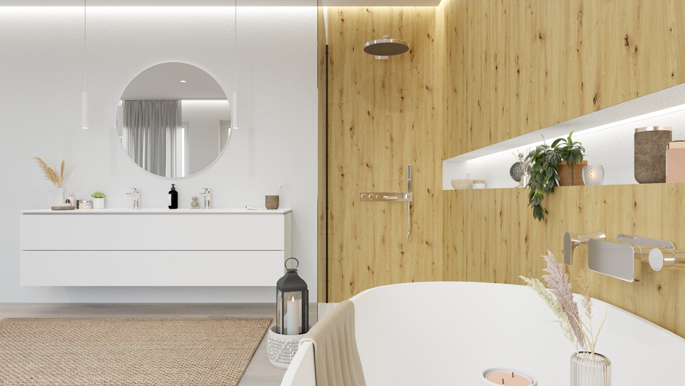 TWG SPA Nestis Nassraumplatte R 20315 NW Artisan Oak - R 20382 NW Eiche Bijoux – Bild 5