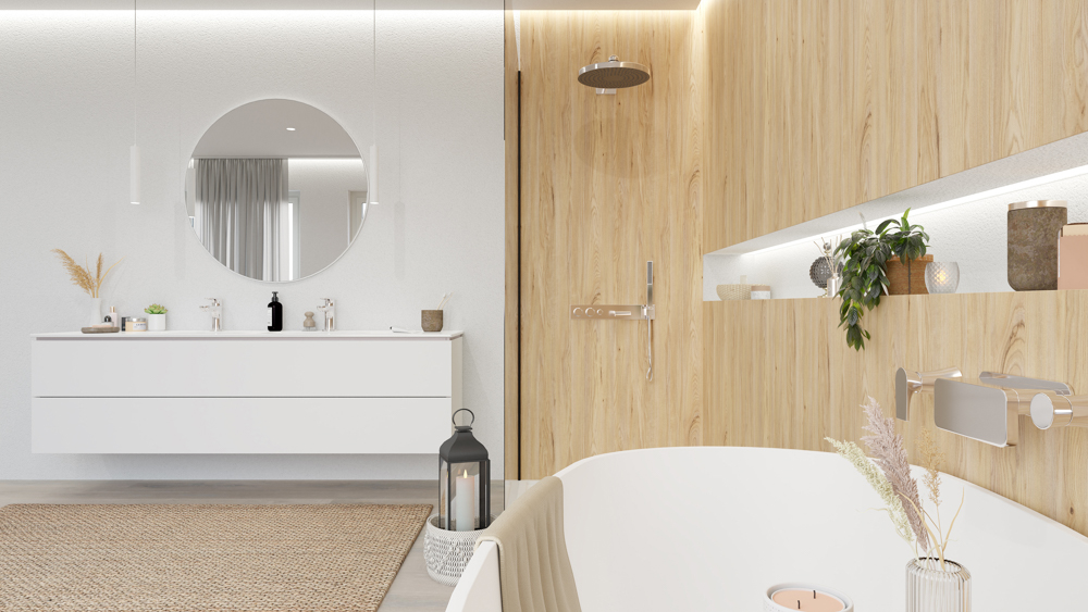 TWG SPA Nestis Nassraumplatte R 34033 NW Berg Esche - R 55008 RU Fichte Alpin Natur – Bild 6