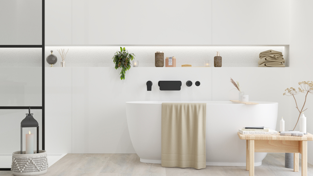 TWG SPA Nestis Nassraumplatte U 11102 CR Kreide - U 11102 SD Kreide – Bild 3