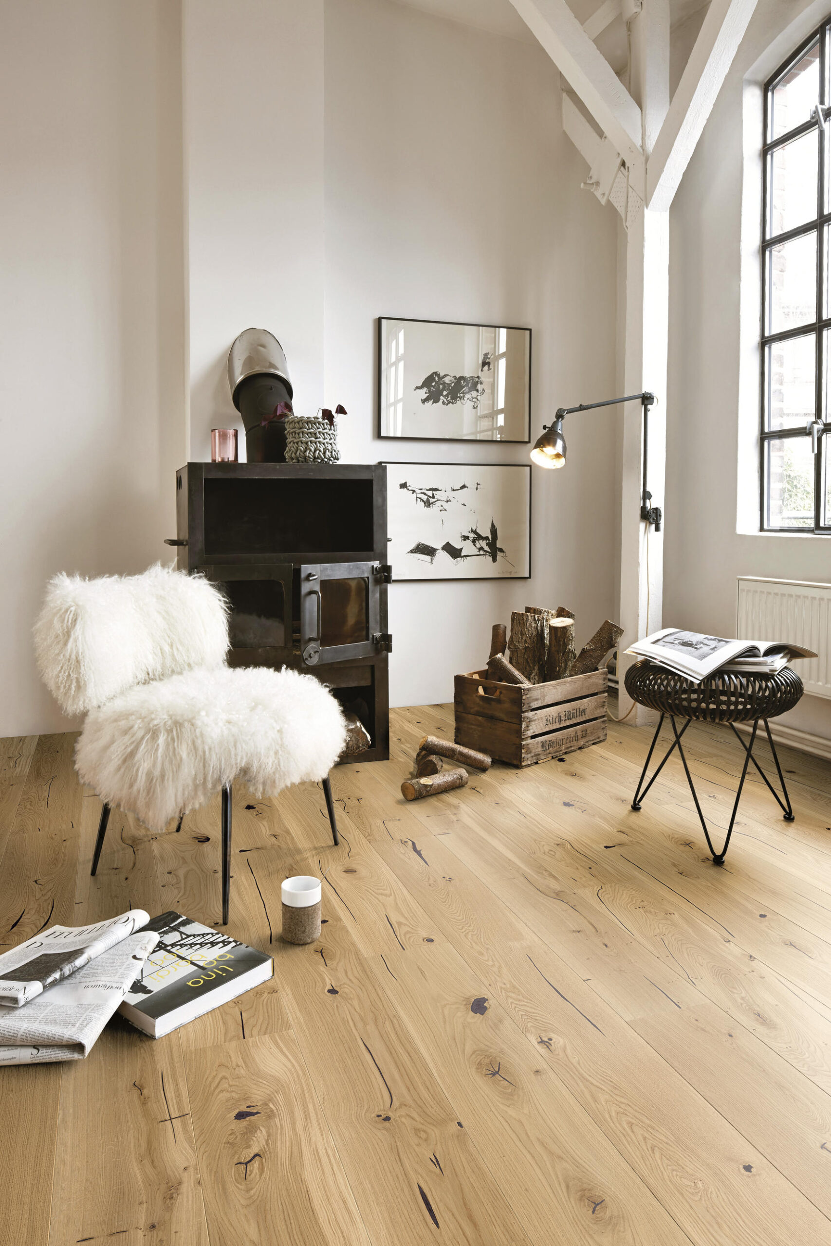 TWG 3-Schicht Parkett Landhausdiele Eiche Esprit Rohholz-Optik – Bild 2