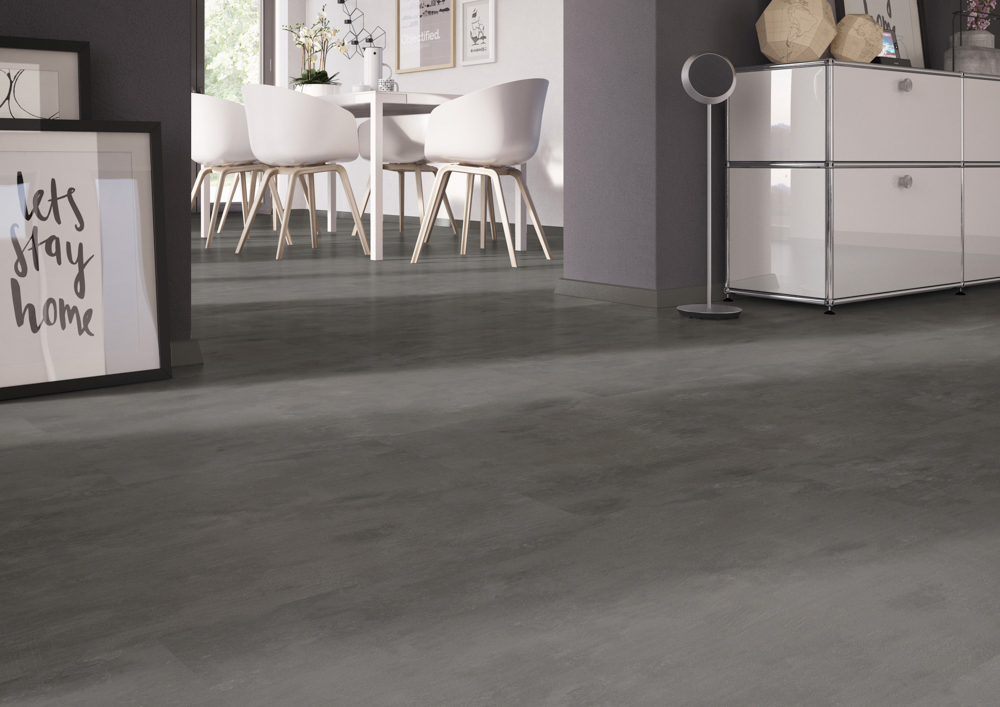 TWG Vinylboden Titan One 030 Gluedown Origin Concrete Dark Grey – Bild 4