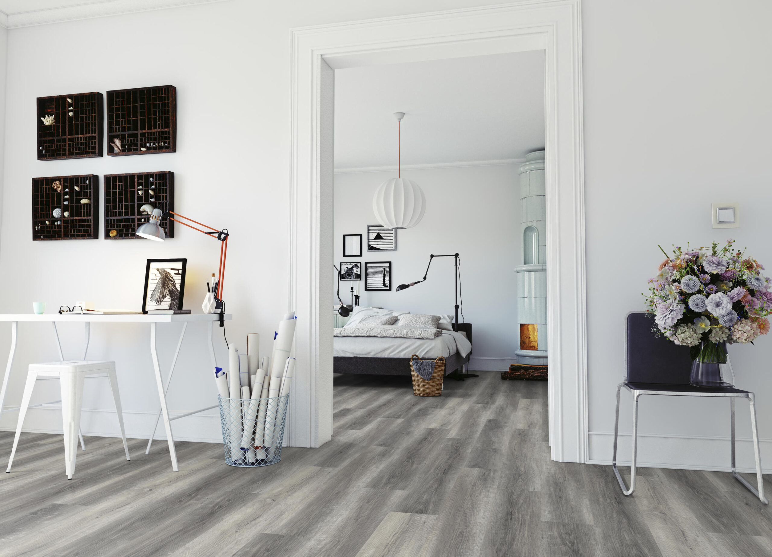 TWG Vinylboden Titan One 030 Gluedown Pure Oak Grey – Bild 4