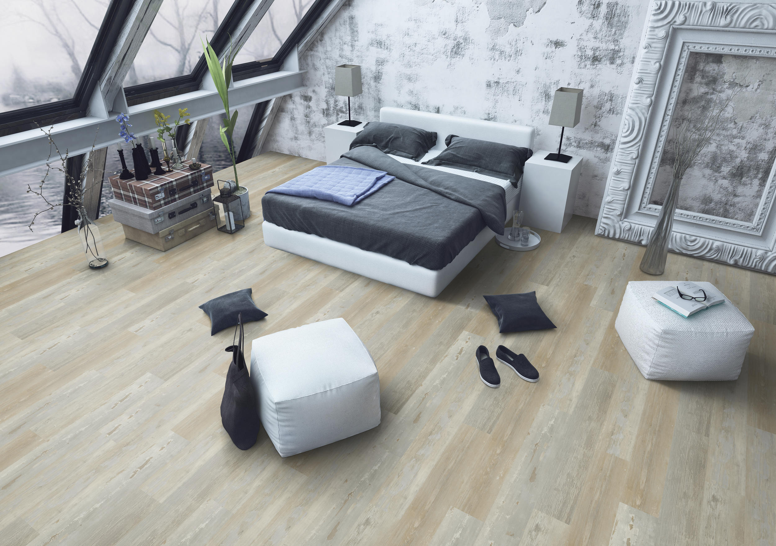 TWG Vinylboden Titan One 030 Rigid - Click Painted Wood Natural – Bild 3