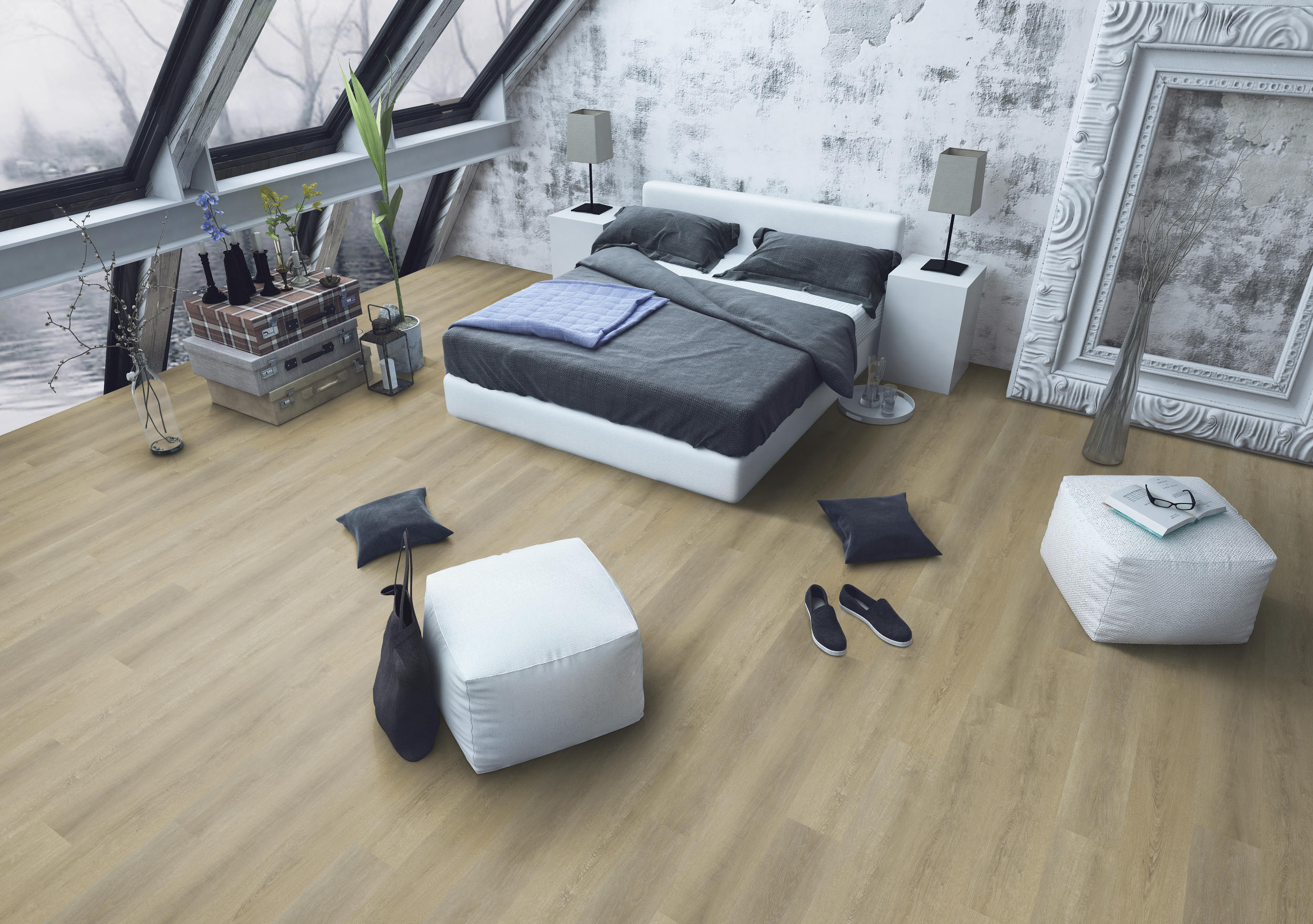 TWG Vinylboden Titan One 030 Rigid - Click Sawcut Oak Natural – Bild 4