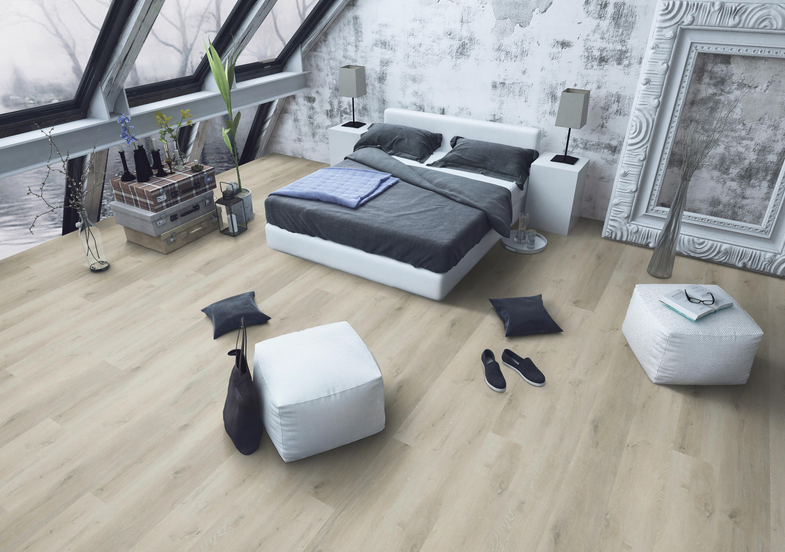 TWG Vinylboden Titan One 030 XL Gluedown Prestige Oak White – Bild 4