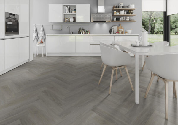 TWG Vinylboden Titan One 055 Fischgrät Gluedown English Oak Taupe – Bild 4