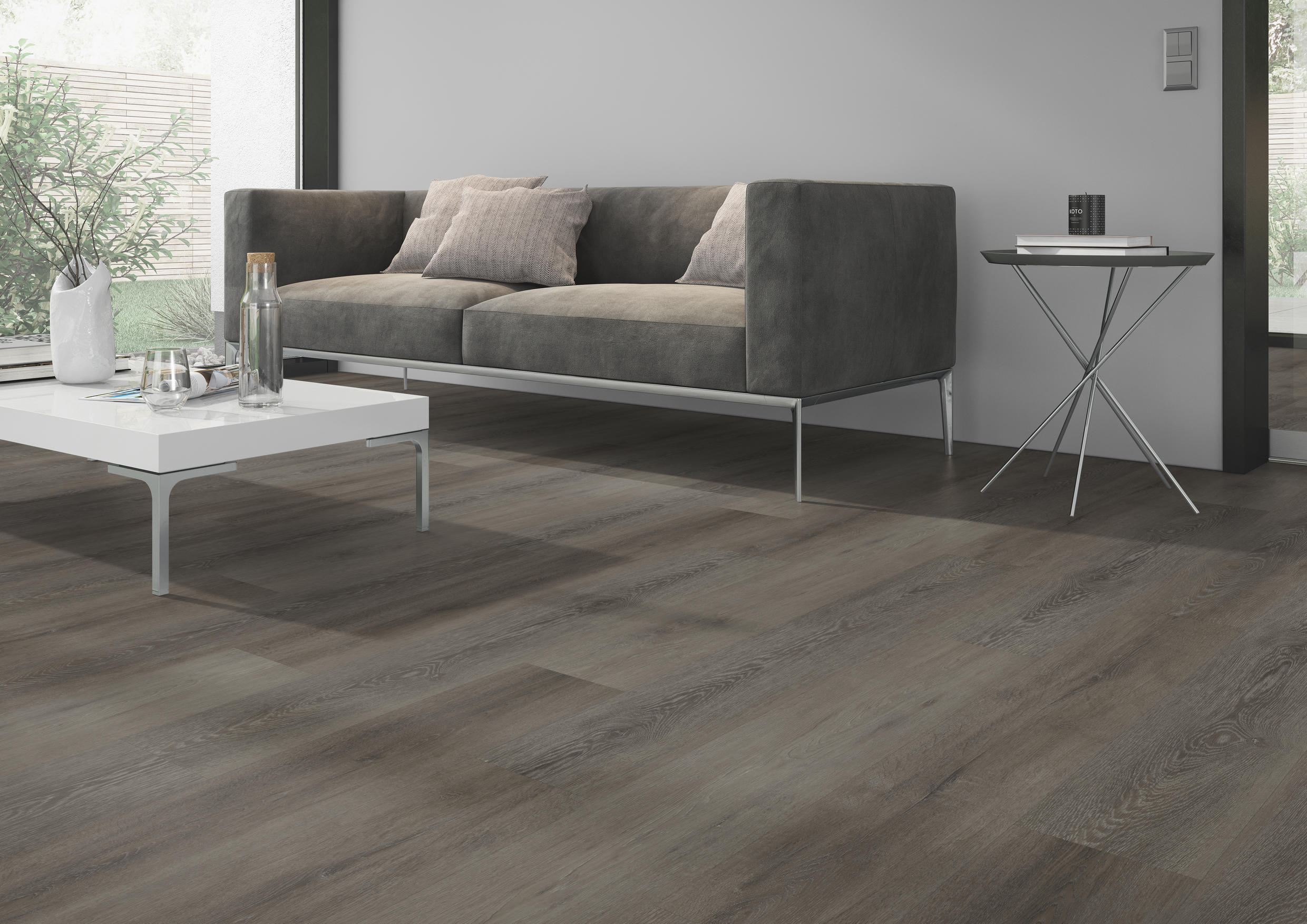 TWG Vinylboden Titan One 055 Rigid - Click Cerused Oak Dark Brown – Bild 4