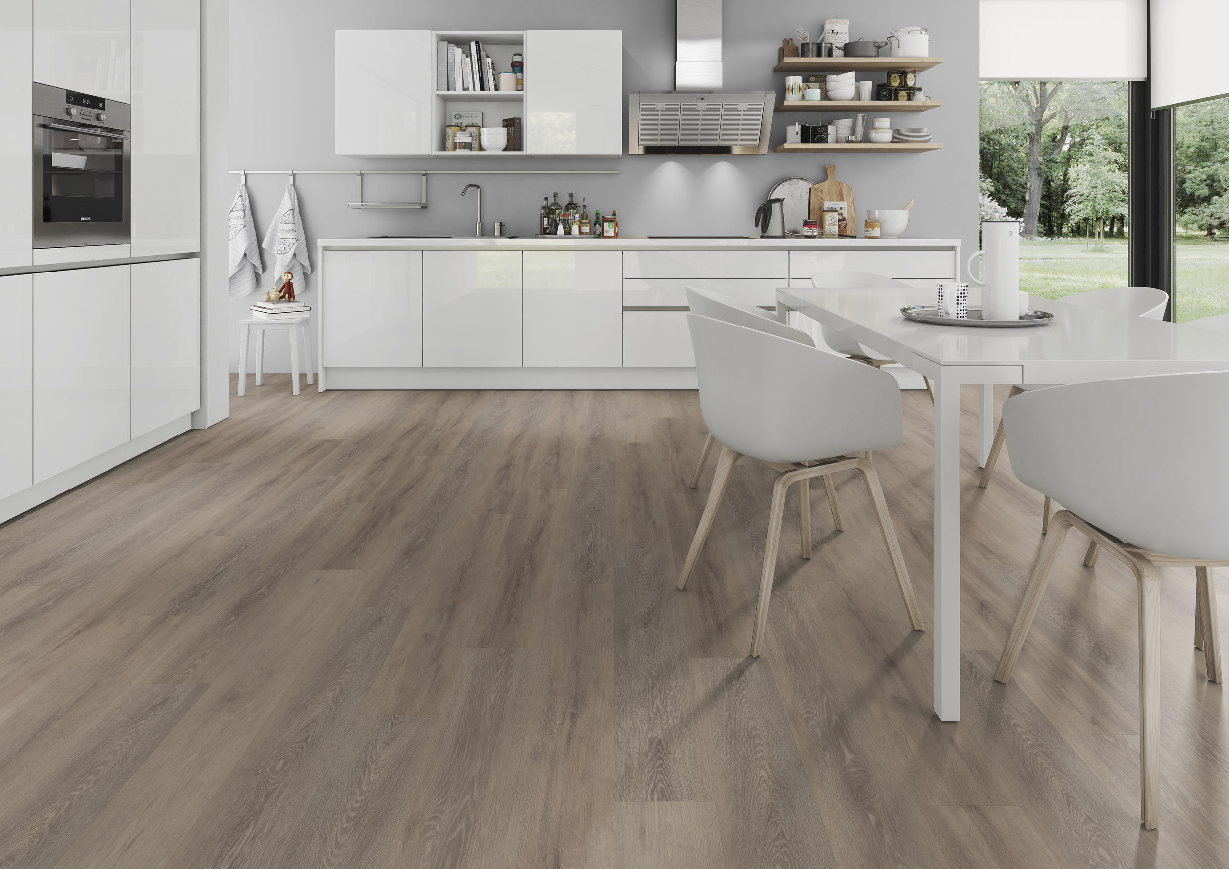 TWG Vinylboden Titan One 055 Rigid - Click Cerused Oak Dark Natural – Bild 3