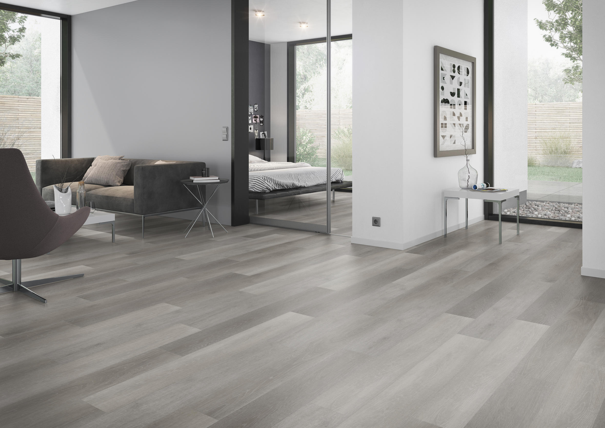 TWG Vinylboden Titan One 055 Rigid - Click Flemish Oak Grey – Bild 3