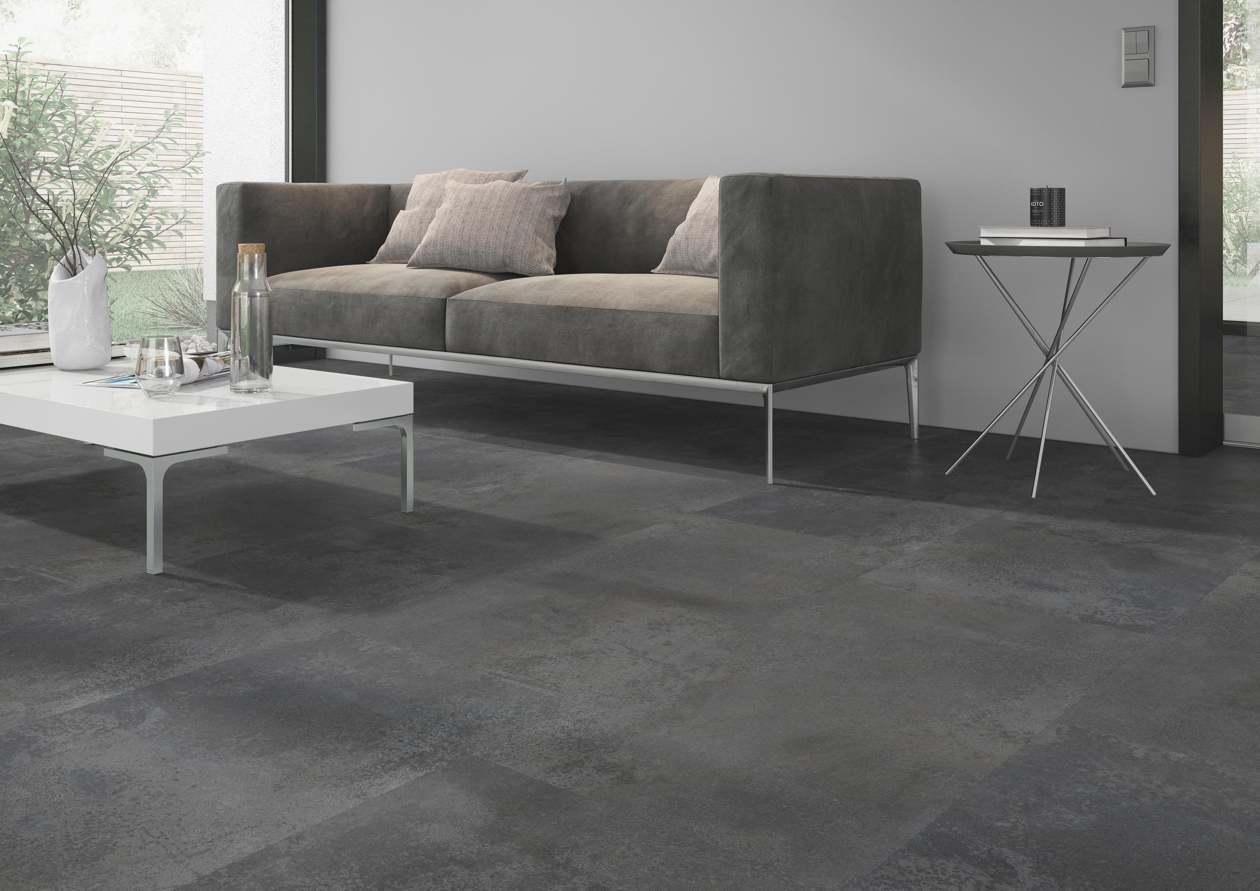 TWG Vinylboden Titan One 055 Rigid - Click Oxyde Silver Black – Bild 4