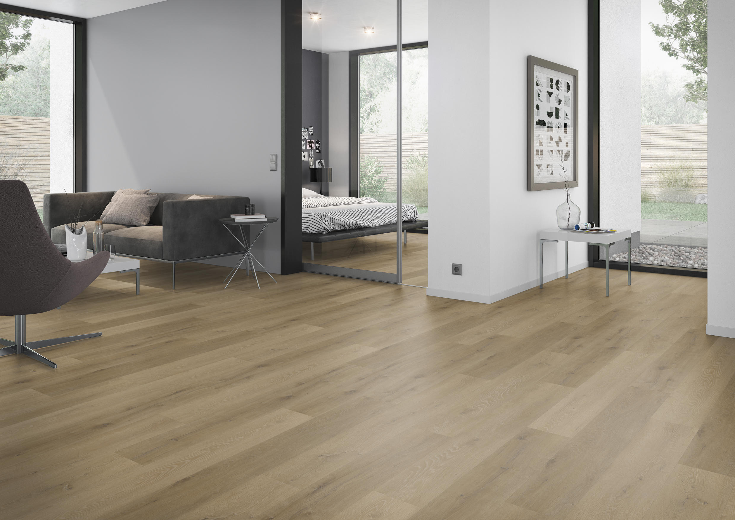 TWG Vinylboden Titan One 055 Rigid - Click Prestige Oak Light Amber – Bild 3