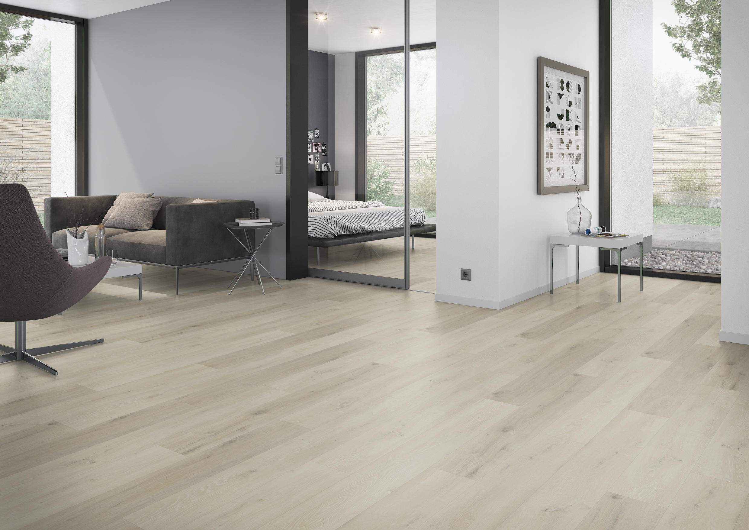 TWG Vinylboden Titan One 055 Rigid - Click Prestige Oak White – Bild 4