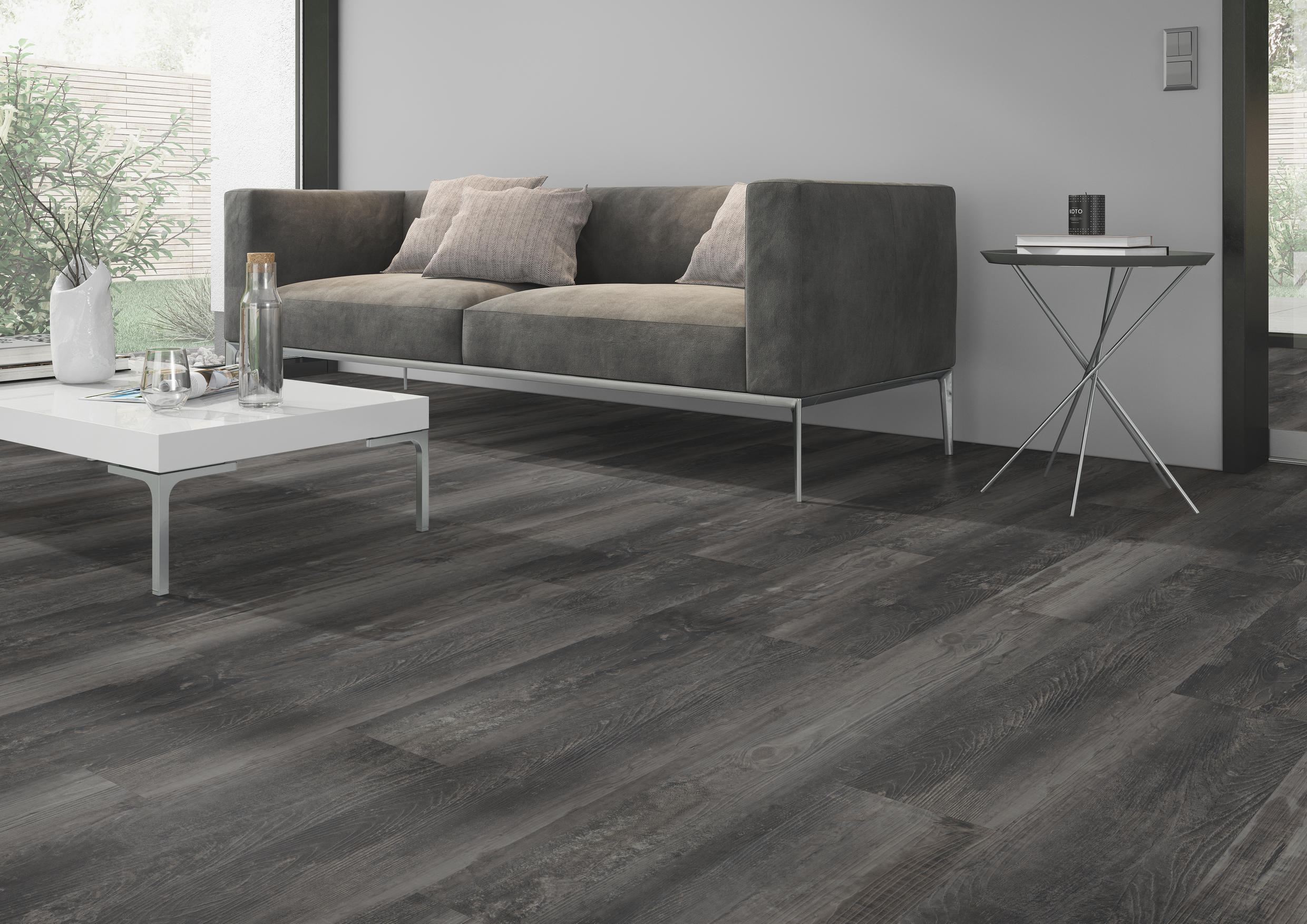 TWG Vinylboden Titan One 055 Rigid - Click Smoked Pine Black – Bild 4